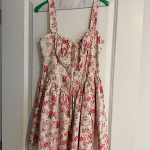 Floral Pink and Cream Dress
